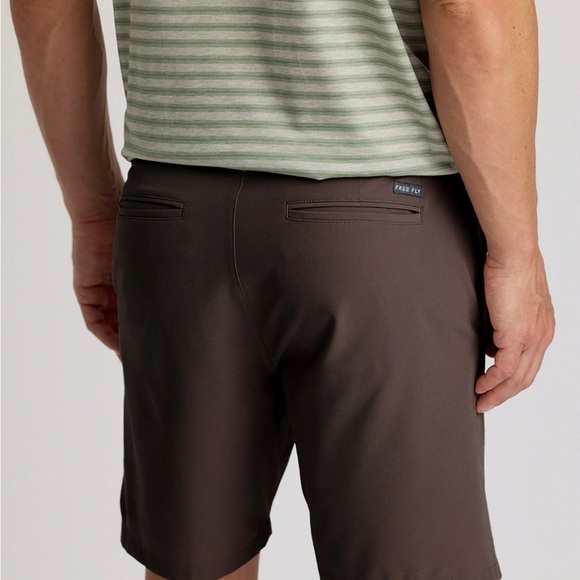 Free Fly Apparel Men's Chocolate Brown Athletic Shorts - Picture 8 of 8